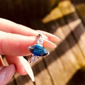 1 lab sapphire ring, final price drop!